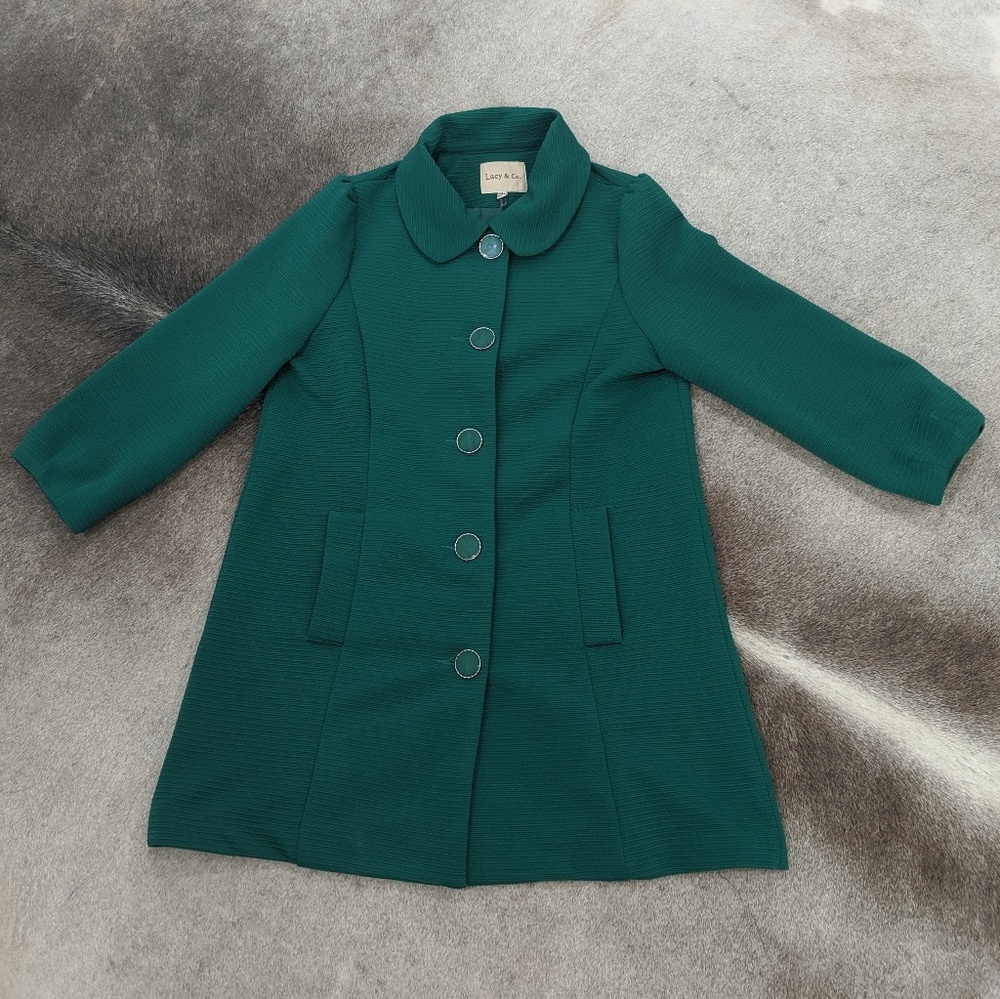 Emerald green bell coat
